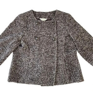 Austin Reed Petite wool blend blazer, brown cream. Nicely lined. Vintage size 6P